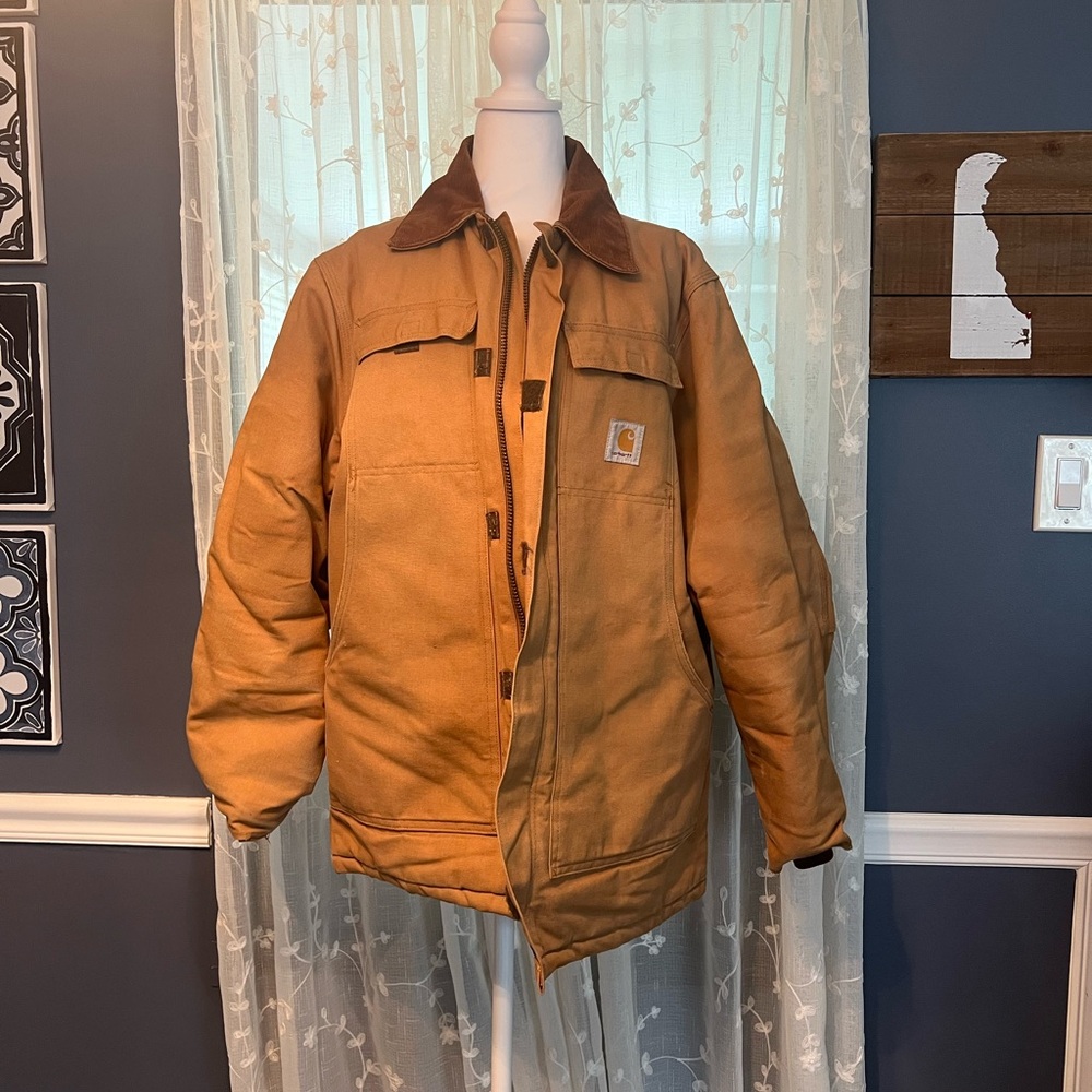 Vintage 90’s Carhartt Men's Tan Field Jacket